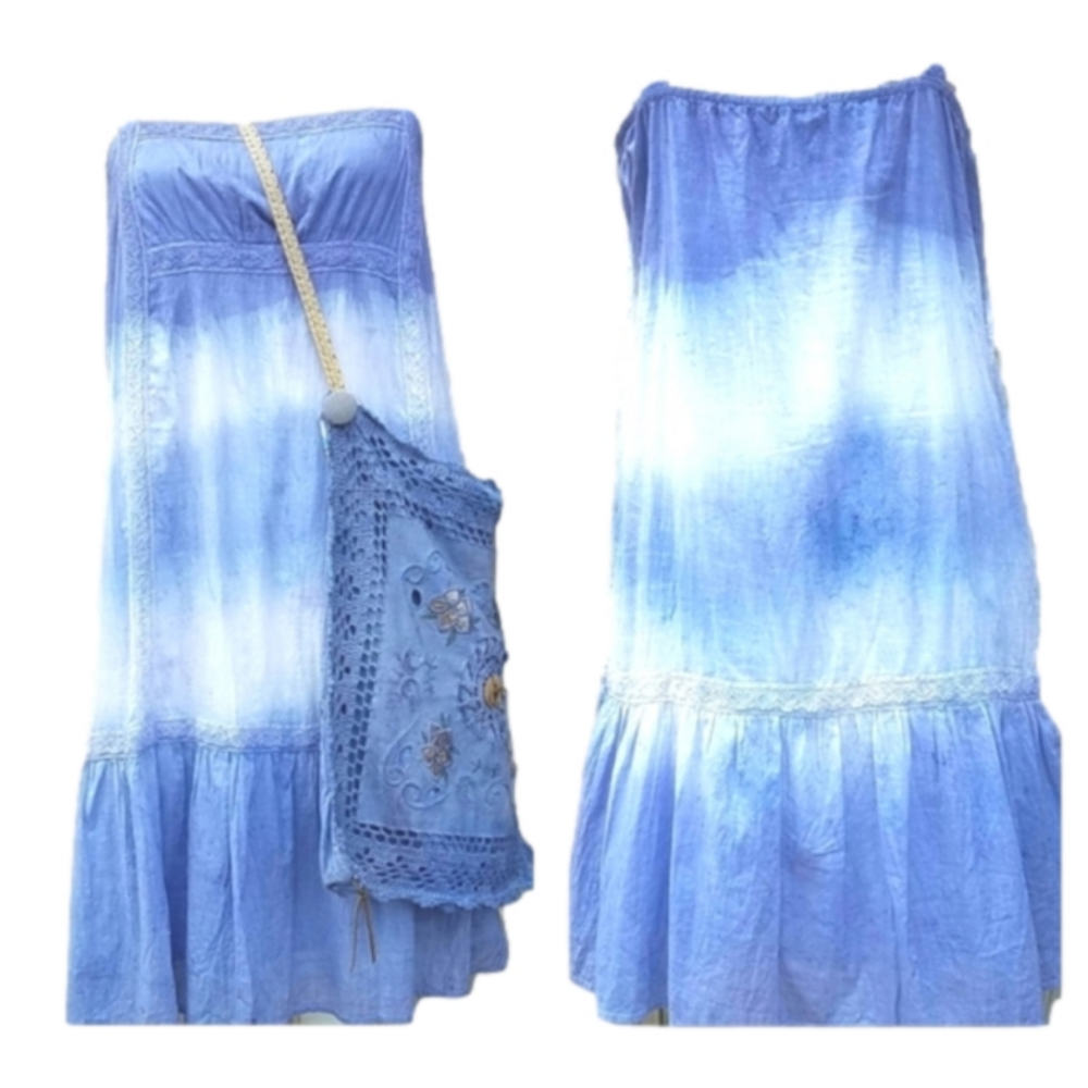 BOHO STYLE DRESS & MATCHING BAG.